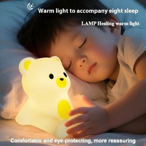 SG CNY Gifts & Birthday Gifts Cute Bear Touch LED Kids Night light USB charge Light