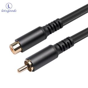 1.8/3/6m RCA Male To Female Audio Video Line Aluminum Alloy Shell RCA Extension Cable for Connecting Game Console Subwoofer Speaker