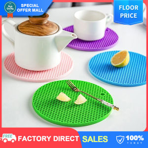 【Utility】Kitchen Placemats Heat Resistant Silicone Table Mat Anti-slip Drink Cup Coasters Home Pot Pad Dish Mat Pot Holder Colorful Dinner Mat