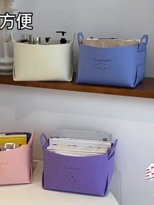 1Pc Sanrio Felt Storage Basket Living Room Mymelody Kuromi Cinnamoroll Sundries Storage Basket Cloth Felt Storage  Bedroom Socks