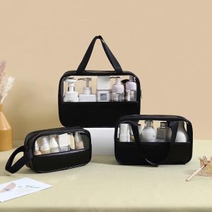 TOP Shop 1pcs PVC Cosmetic Bag Waterproof Washing Bag Dustproof Travel Storage Pouch Make up Organizer Storage Bag