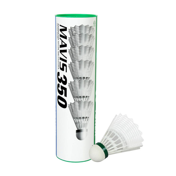 YONEX MAVIS 350 ลูกแบดมินตันไนล่อน บรรจุหลอด 6 ลูก ฝาเขียว