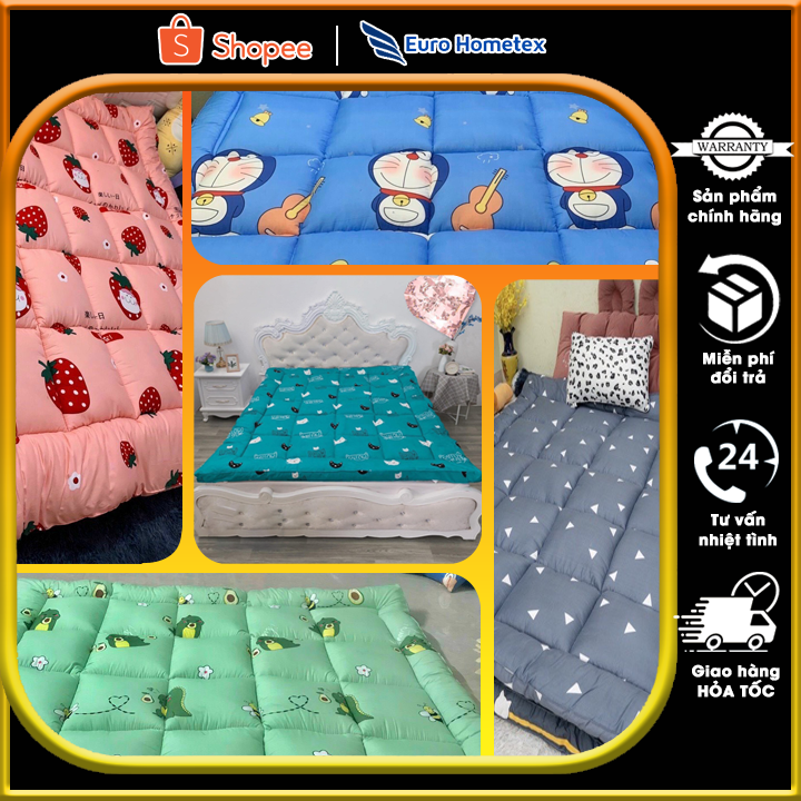 Nệm Topper Euro Hometex dày 8cm tấm topper tiện nghi cao cấp không lo ...
