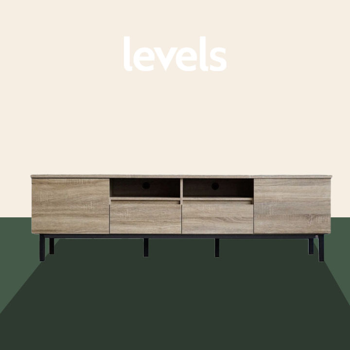 VHIVE Preston 1.8m TV (Oak 180cm TV Console Sideboard