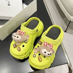 [Free Shipping] Cute womens clogs summer new style thick-soled height-increasing non-slip sandals beach slippers