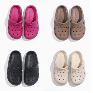 Simple And Stylish Perforated Shoes For Women Suitable For Outdoor Wear With Soft Soles Waterproof Breathable Cartoon Design Versatile And Non-Slip Suitable For Men