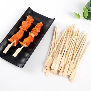 [200pcs]15CM Wooden Bamboo Skewers Stylish Barbeque BBQ Sticks Burger Skewers Kebab stick Skewer