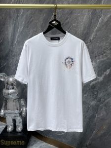 Exclusive Supply Chrome Heart Cross Sanskrit Inkjet Printing Mens and Womens Pure Cotton T T-shirt Short Sleeve