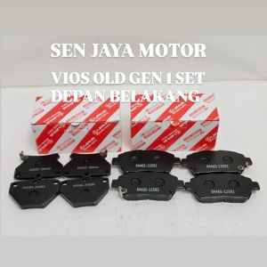 BRAKE PAD VIOS OLD GEN 1 POLOS KAMPAS REM SET DEPAN BELAKANG VIOS LIMO GEN 1 COROLLA ALTIS