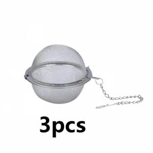 3pcs 5cm Tea Infuser Ball for Loose Leaves Herbs Locking Stainless Steel Mesh Strainer