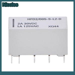 [Nicoles] 5V bistable latching relay DPDT 30VDC 2A 1A 125VAC HFD2 005-S-L2-D realy