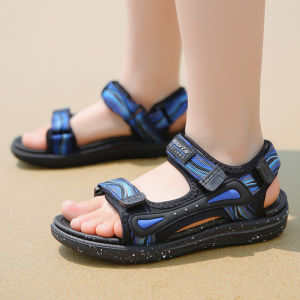 Dép bé trai 2024 mùa hè mới cho trẻ em đế mềm Thể thao thoáng khí Giày đi biển chống trượt cho trẻ lớn