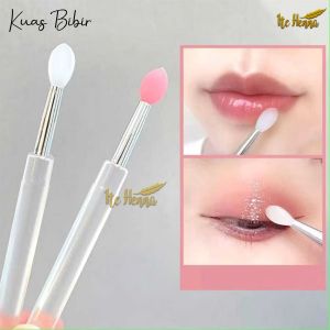 Lip brush Silicon with cover / Kuas Bibir Silikon Serbaguna / Kuas Lipstik Lembut dengan Penutup