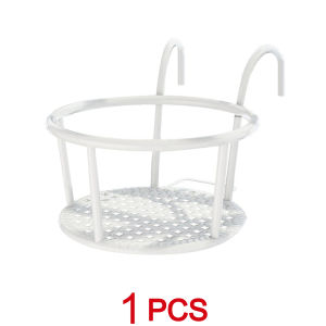 TIHOLE Outdoor Garden Rak Pasu Bunga Besi Gantung Dinding Balcony Wrought Iron Flower Pot Rack Metal Flower Pot Holder Wall Hanging Planter Box Stand with Shelf Suitable for Hanging Flowers and Gardening Pots