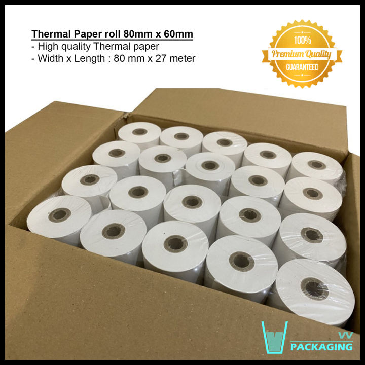 80x60 Thermal Receipt Paper Roll 80mm x 60mm 100 rolls | Lazada