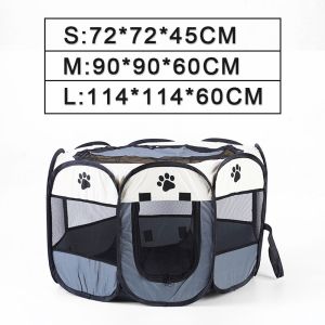 [COD]Tempat Kucing Melahirkan Kandang Lipat Kucing Anjing Tenda Hewan Peliharaan kucing Pagar Tenda Lipat Portabel Dengan 8 Panel Kandang Pet Travel Kandang Kucing Besar
