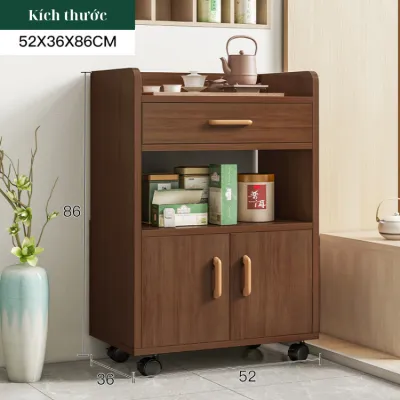 Tủ đựng trà tủ bếp cho văn phòng và gia đình nhiều ngăn BAMBOOHOME tiện lợi gỗ MDF_D75