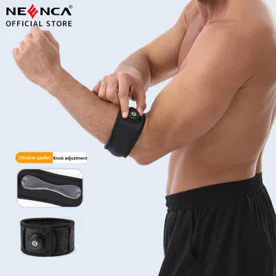 Neenca Băng hỗ trợ khuỷu tay núm điều chỉnh Đai khuỷu tay cho nam giới và phụ nữ được xây dựng trong đệm Silicone cho Chạy/Thể Dục/bóng chuyền/tennis/phòng tập thể dục