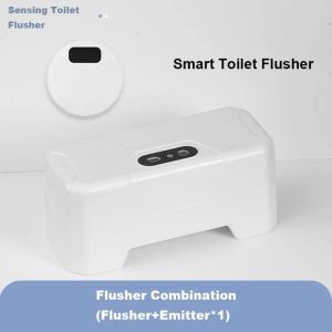 DUDAN External Automatic Toilet Flush Button Infrared Touchless Induction Toilet Flusher Toilet Flush Switch IR Sensing Smart Toilet Flushing Sensor Bathroom