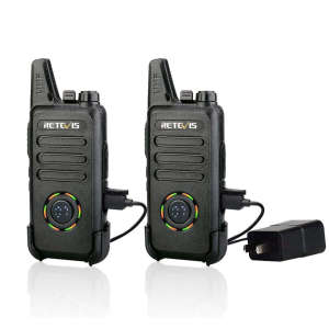 Retevis RT22S Two Way Radios Rechargeable with Headset Long Range Channel Display Lock Emergency Alarm Signal Prompt VOX