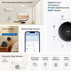 TP-Link Tapo H110 Smart IR & IoT Hub | Control Aircond TV Fan | Matter Certified | Works with Apple Google Alexa