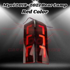 Perodua Myvi 2018-2025 Facelift LED Rear Bumper Reflector LED Light Rear Brake Light Smoke / Red Automotive Car