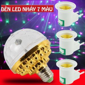 Đèn Led Xoay 7 Màu Vũ Trường Nháy Chớp Theo Nhạc Xoay 360 Độ Hai Đầu - Đèn Trang Trí Cảm Biến Nhạc 2 Đầu - Đèn bay phòng trang trí sân khấu quán cafe nhà hàng chill các buổi tiệc vui cùng gia đình  bạn bè