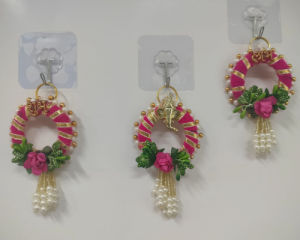 Traditional Reusable Shubh Labh Hanging for Door Entrance & Wall Décor | Auspicious Diwali & Festival Decoration | Pack of 2 Pcs (Size - 6 Inches)