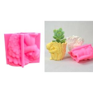 Succulent Planter Resin Mold Girl Flower Pots Silicone Mold DIY Soap Making Pen Holder Mould