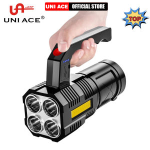4 LED Super Bright Portable Rechargeable Flashlight Cob Light for Outdoor Camping Lantern Torch