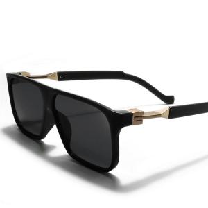 OVZA Fashion Sunglasses for Mens Rectangle Sunglasses Men Retro Vintage Glasses Black S6095