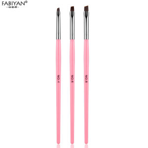3Pcs Nail Art Brush Pink Oblique Head Phototherapy Pen UV Gel Painting Pen Nail Art Tips Drawing Painting Brush Manicure Tools Set