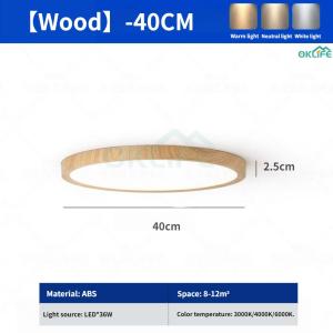 [OKLIFE. SG]LED Japanese Living Room Bedroom Ceiling Lamp Wooden Eye Protection Ceiling Lamp