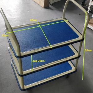 3 LAYER HANDTRUCK TROLLEY STOR TRUCK CART 3 LAYER MULTIPUPOSE HANDTRUCK Tri-Decker Handtruck 三托大平板车