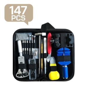 147 Pieces Watch Repair Tools Kit Opener Housing Set Professional Clock Watchs Link Pin Dissolving Tools With Nylon Case