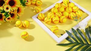 40 Pcs Softball Party FavorsFoam Softball Stress Balls Bulk 1.57 Inch Thank You Softball Gift for Team Teacher Employee Appreciation Gift Birthday Anxiety Relief Party Supplies