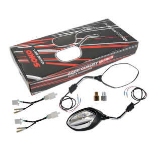 Motorcycle Rearview Mirror with LED Turn Signal