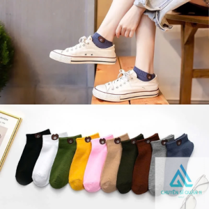 Tất Gấu Vớ Gấu Nam Nữ - Set 10 Đôi Vớ Gấu Đáng Yêu Cổ Ngắn Chất Liệu Co Giãn Tặng Kèm Túi