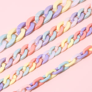 45-125 Cái Mắt Xích Acrylic Màu Kem Đầu Nối Hạt Nhẫn Hở Để Làm Trang Sức Phụ Kiện Dây Chuyền Kính Râm Vòng Cổ Vòng Tay Tự Làm