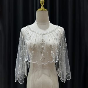 GTGTF4213 Sequin Embellished Flapper Shawl Beaded Sheer Lace Sequin Shoulder Shawl Fashion Multiple Colors Short Outerwear Women