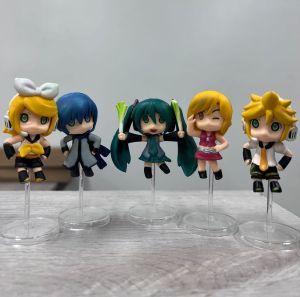 SET OF 5pcs Vocaloid Hatsune Miku anime cute PVC Figures Doll Toys