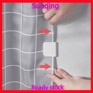 SQ Stationery [Flash Sale] 2Pcs Shower Curtain Clips Anti Splash Spill Drop Water High-quality Toilet Guard