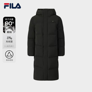 FILA CORE LIFESTYLE WHITE Mens Long Down Jacket (Black)