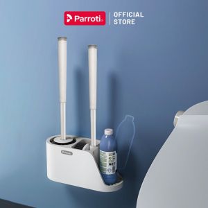 Cọ bồn cầu cọ toilet nhà vệ sinh 3 trong 1 có thể treo tường  Parroti Silicon SL02