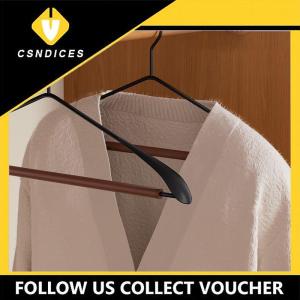 [Csndices] ไม้แขวนชุดเหล็กบีชไหล่กว้างทำจากเหล็กไร้รอยต่อที่แขวนทำจากโลหะกันลื่นใช้สองชั้นแบบแห้งและเปียก