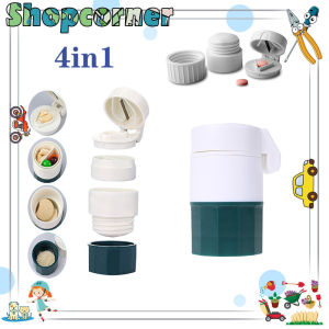 4in1 Alat Potong Obat Tablet Penghancur Obat Tablet Pil Penumbuk Obat Alat Pemotong Obat Pill Cutter