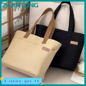 ZHANTONG New Canvas Tote Túi cho phụ nữ công suất lớn duy nhất Vai Túi sinh viên các lớp học đi lại mang túi Phụ nữ túi xách giản dị