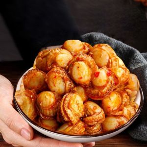 牛海哥即食香辣蒜蓉扇贝开袋即食解馋零食熟食小吃 Spicy/Garlic scallop ready-to-eat Snacks