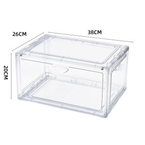 Locaupin High-Quality Stackable Transparent Shoes Storage Cabinets Box Shoe Container Plastic Shoe Organization