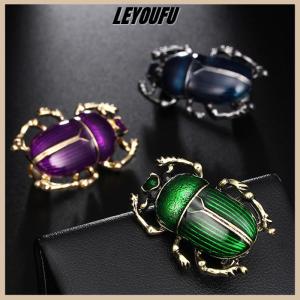 LEYOUFU Vintage Lady Brooch Beetle Animal Insect Shirt Brooch Pin Women Jewelry
